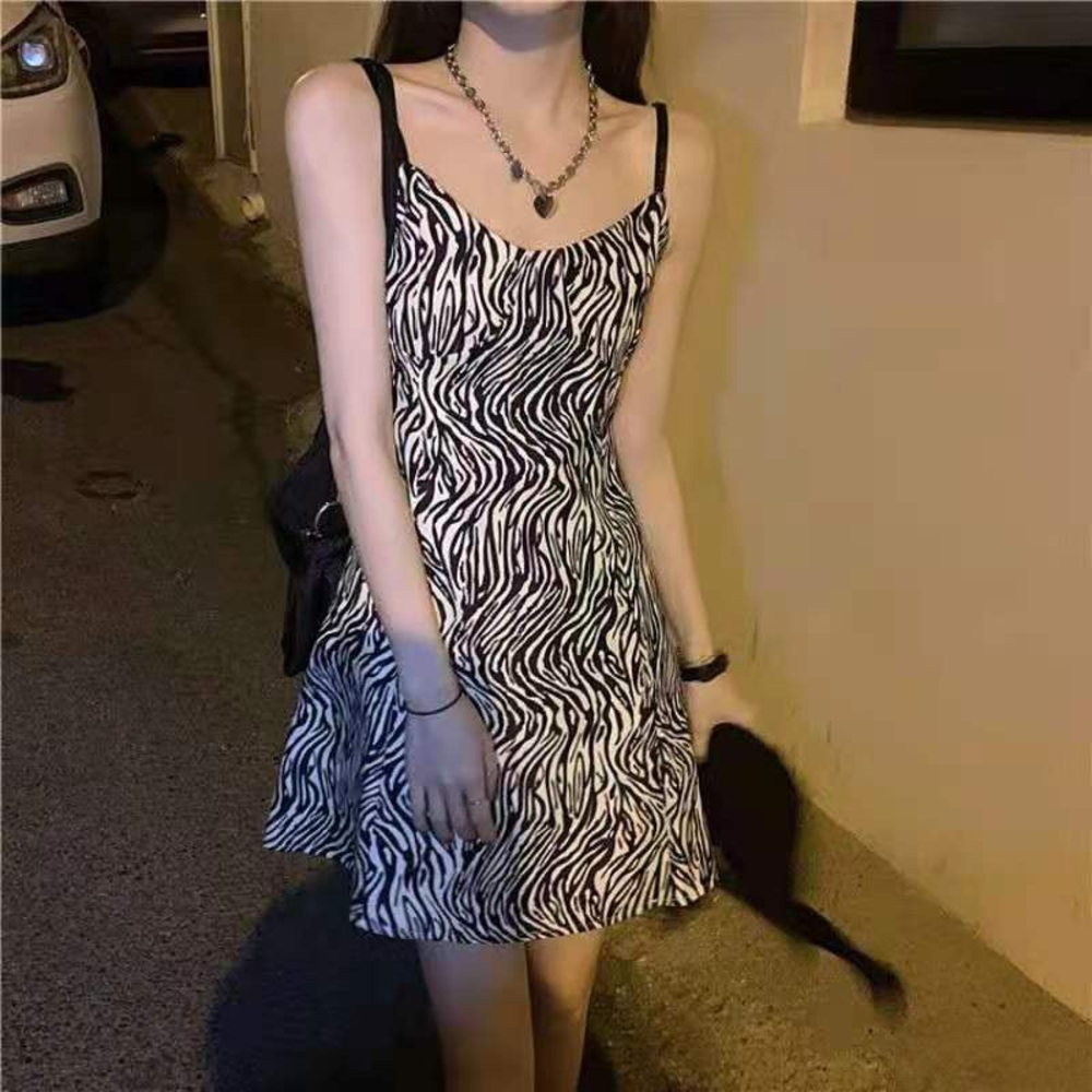 zebra print mini dress